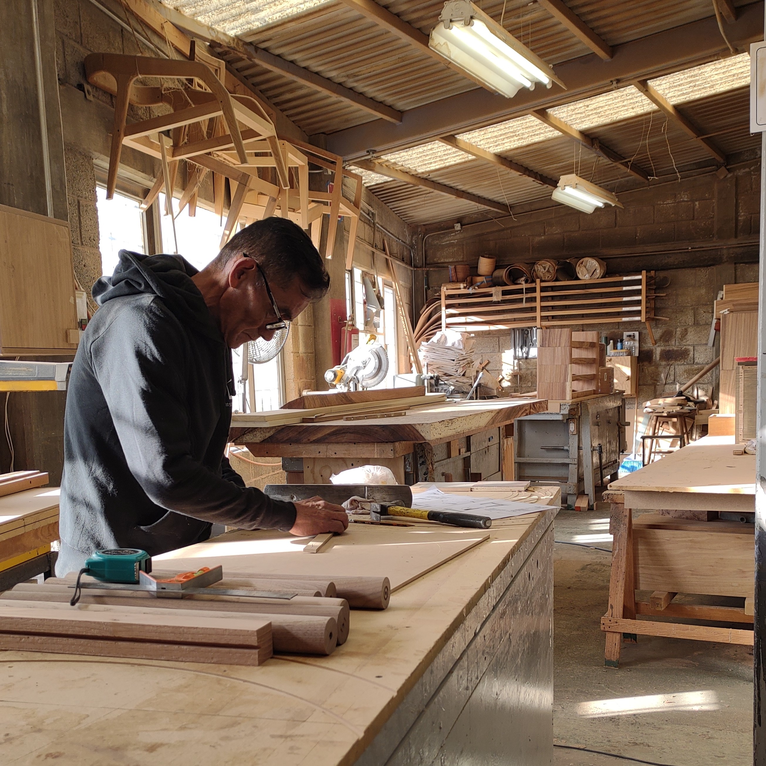 Un taller de carpintería